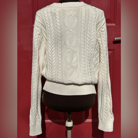 NWT LL BEAN sM 💯organic cotton cable knit sweater Super soft-BEAN quality! - Picture 2 of 7